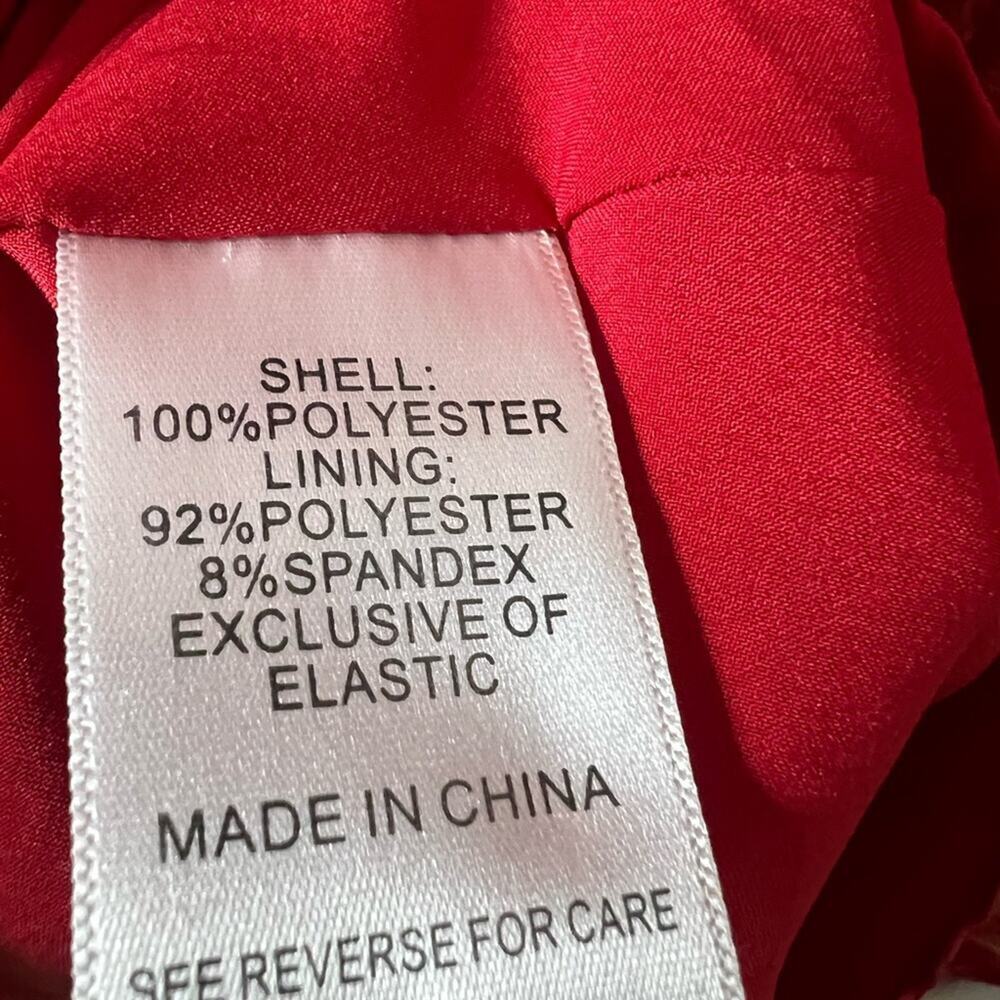 LUCY PARIS SMOCKED RED DRESS USA M EUR 40 - Picture 6 of 8